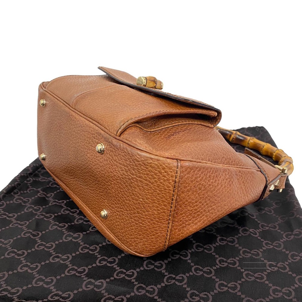 Gucci Bamboo Top Handle Leather Shoulder Bag  EUC - Picture 12 of 15